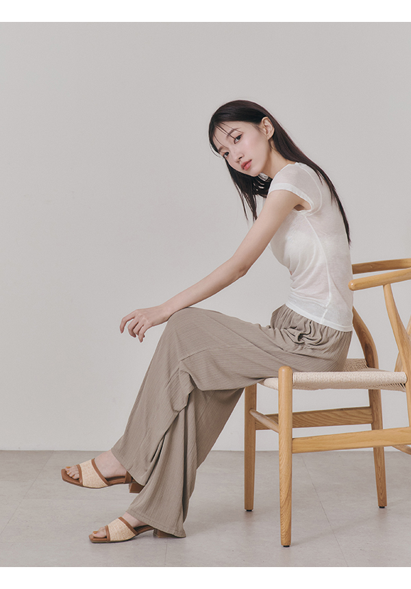 Wide Straps Low Heel Sandals Brown