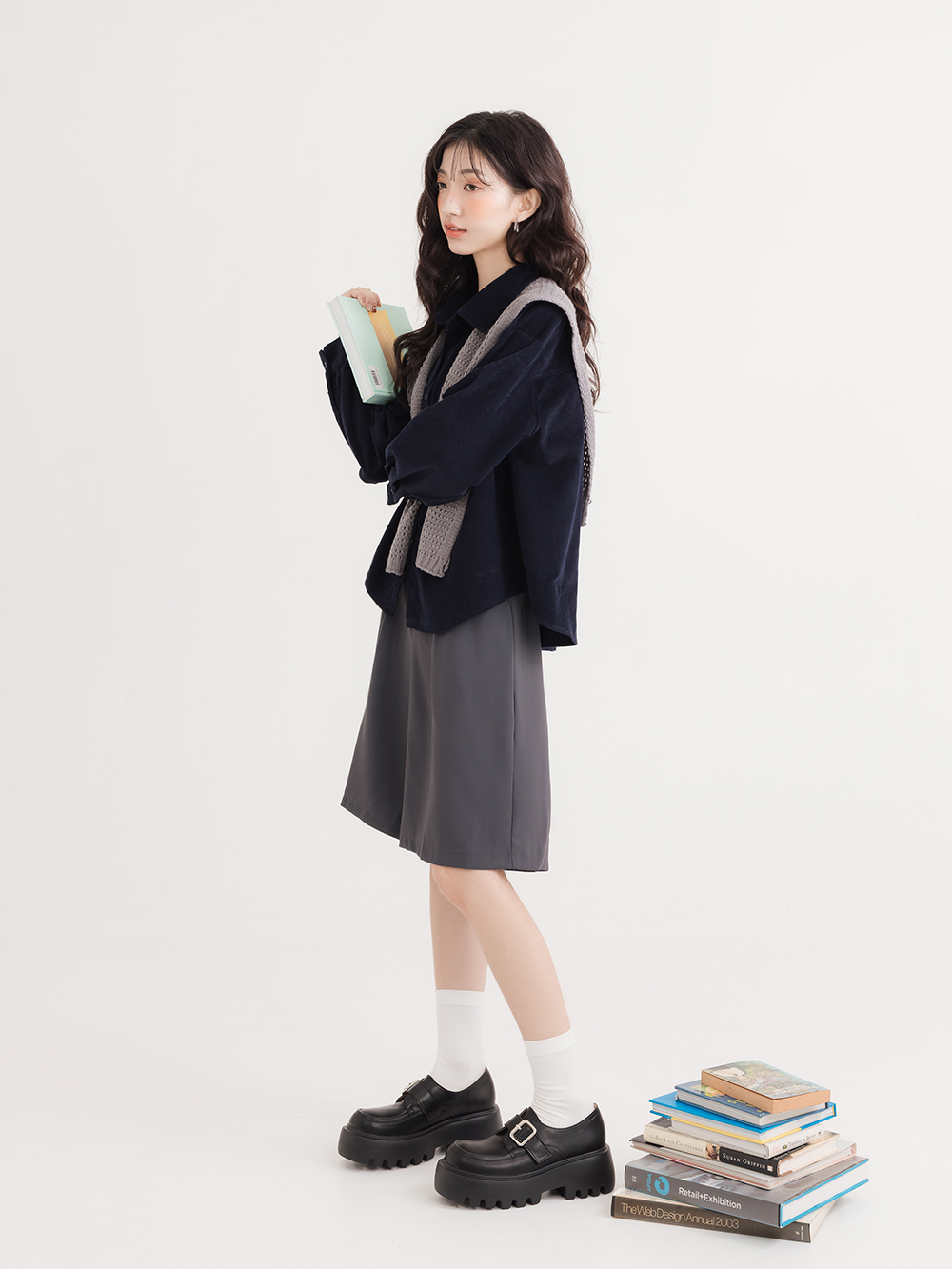 海拔進化超輕感厚底樂福鞋 黑色