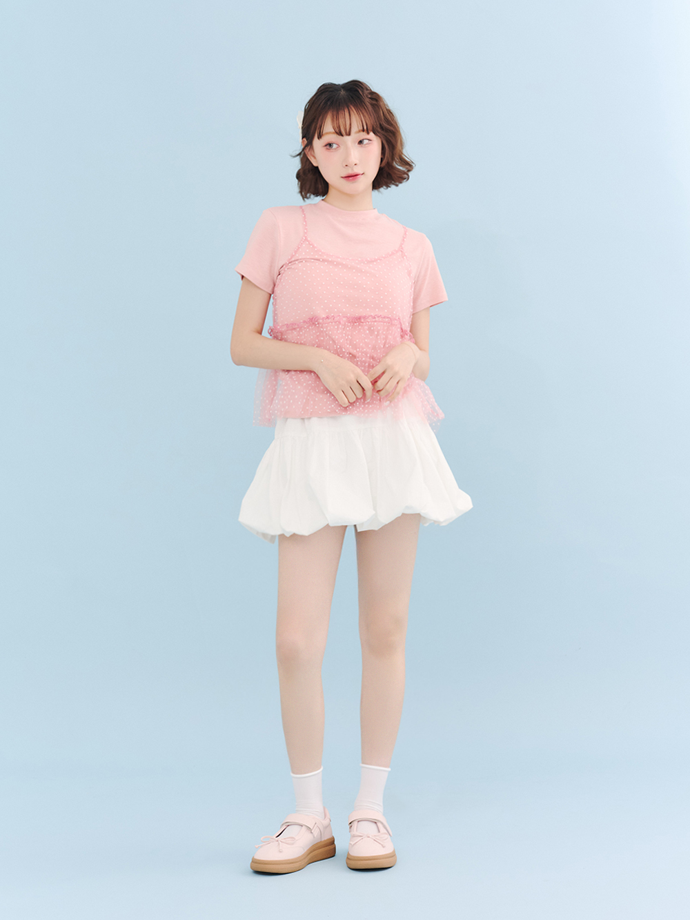 淘氣美少女加厚底機能瑪莉珍鞋 粉色