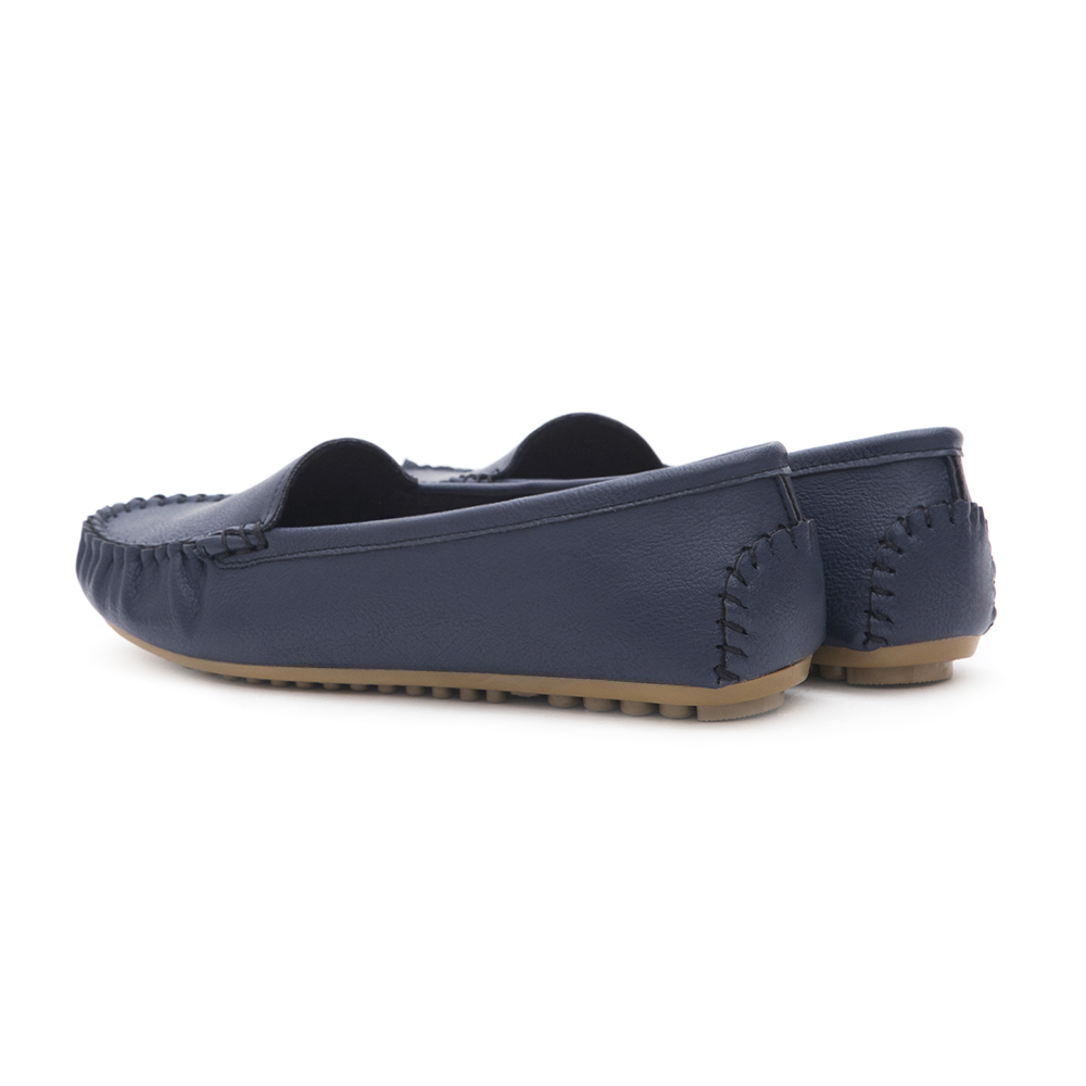 MIT Solid Moccasin Loafers Blue