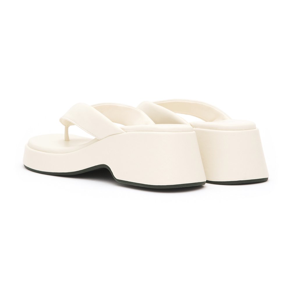 Thick Sole Flip-Flops Beige