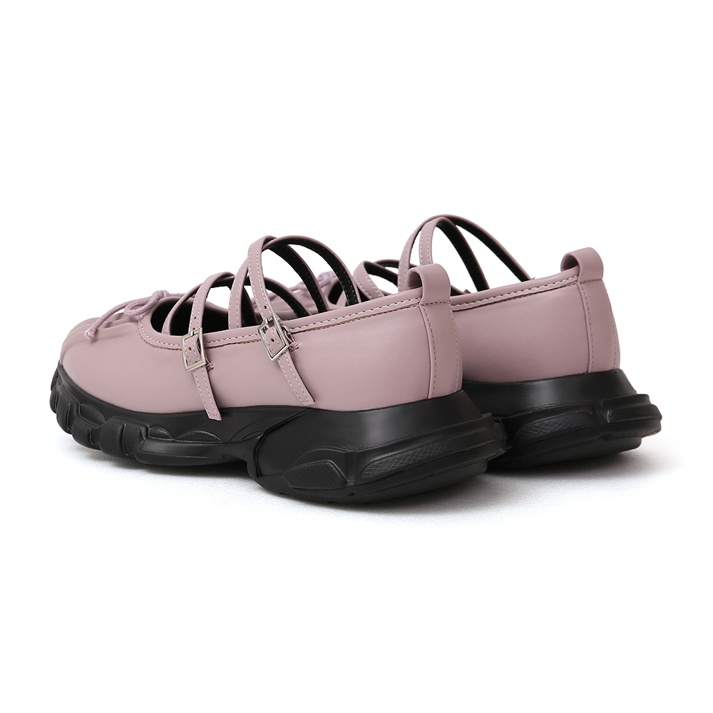 活力芭蕾．蝴蝶結交叉帶瑪莉珍運動鞋 薰衣紫