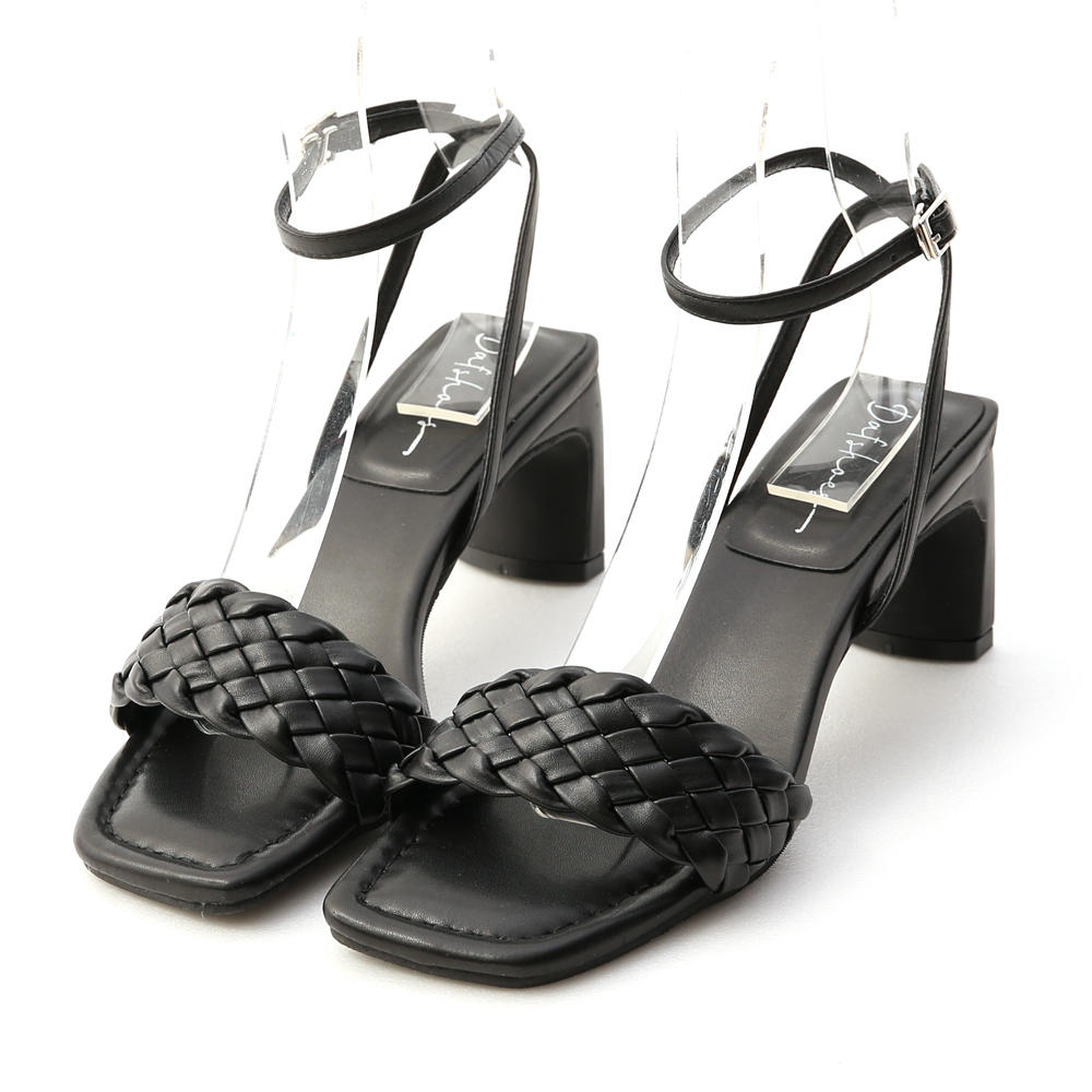Interweave Flat Heel Sandals Black