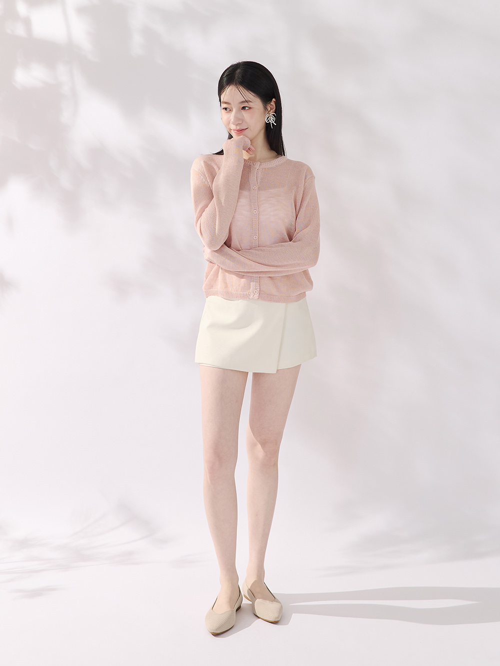 【3D零感雲織鞋】小V口尖頭通勤包鞋 香草米