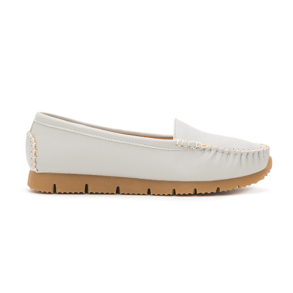 MIT Plain Platform Moccasins Grey