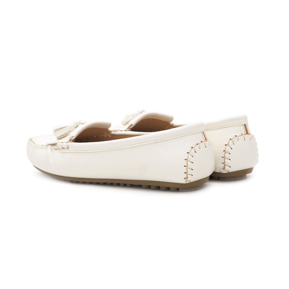 MIT Comfort Moccasin Loafers White