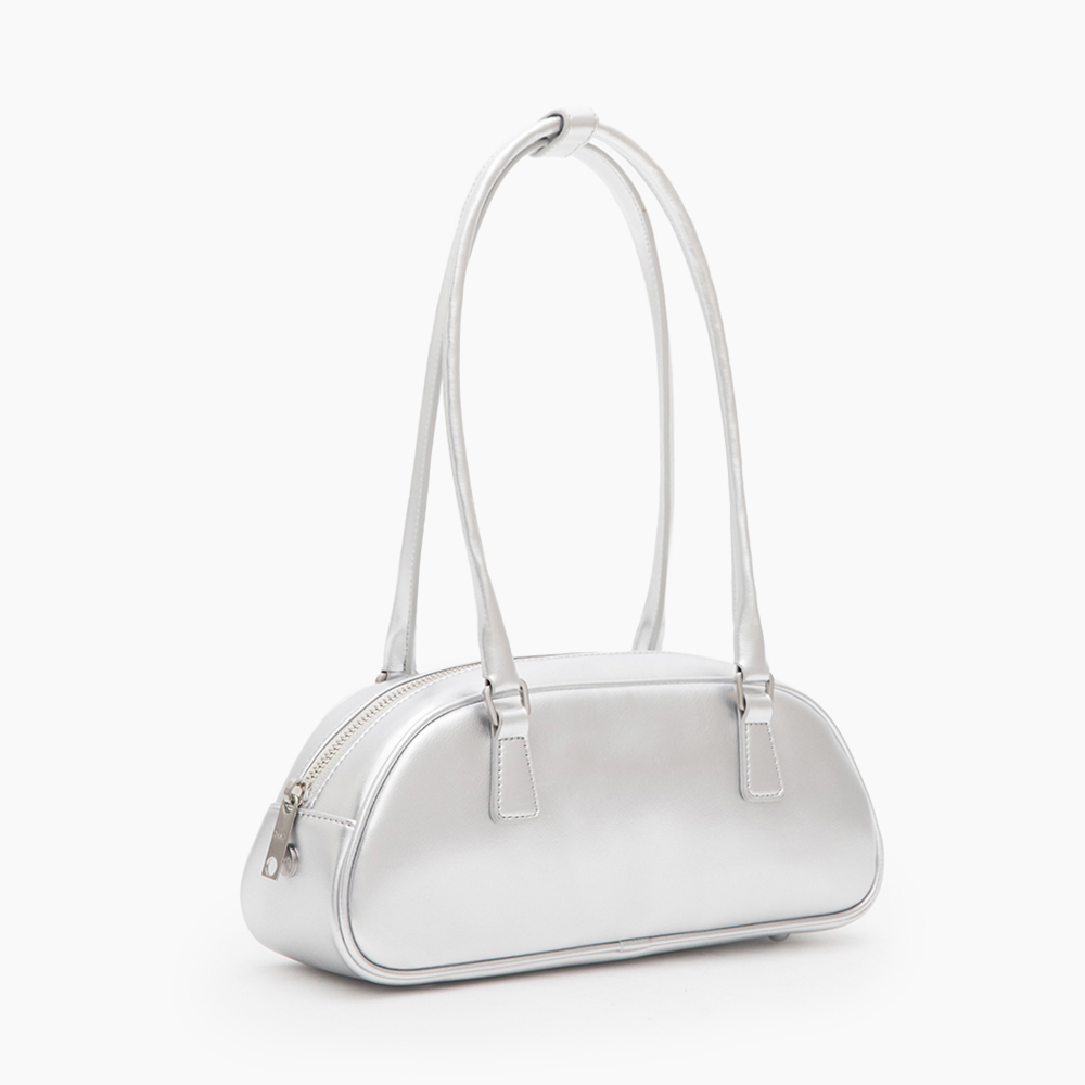 Shoulder Baguette Bag Silver