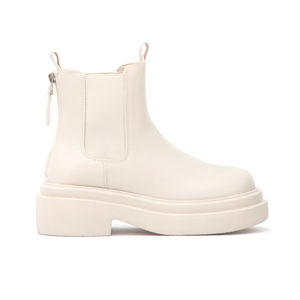 出道預告輕量切爾西短靴 米白色