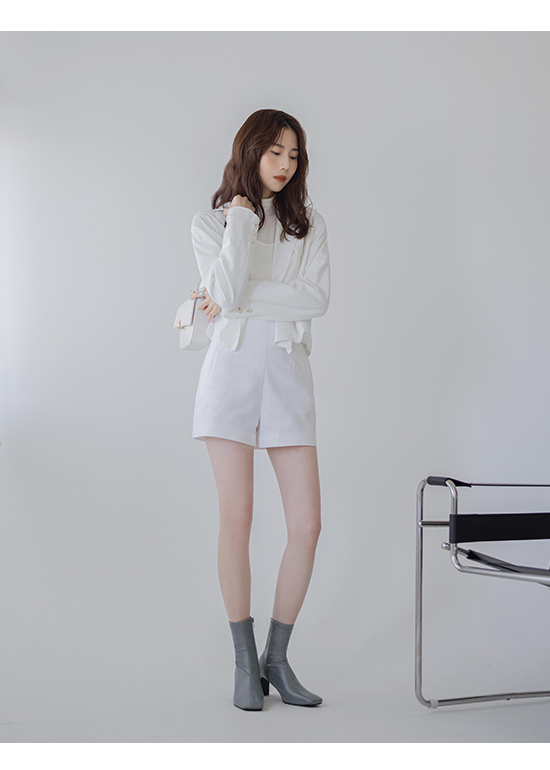 唯美配方．質感亮面扁跟瘦瘦靴 迷霧藍