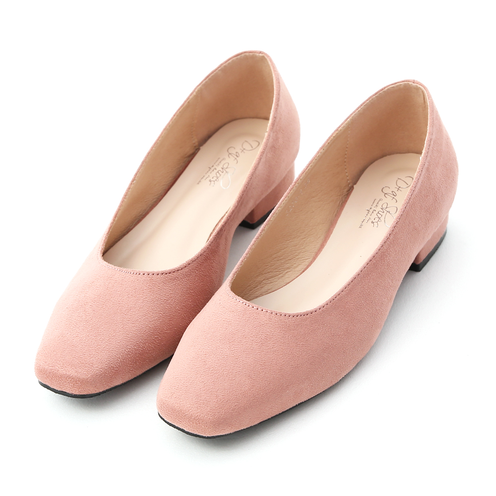 square toe low heels