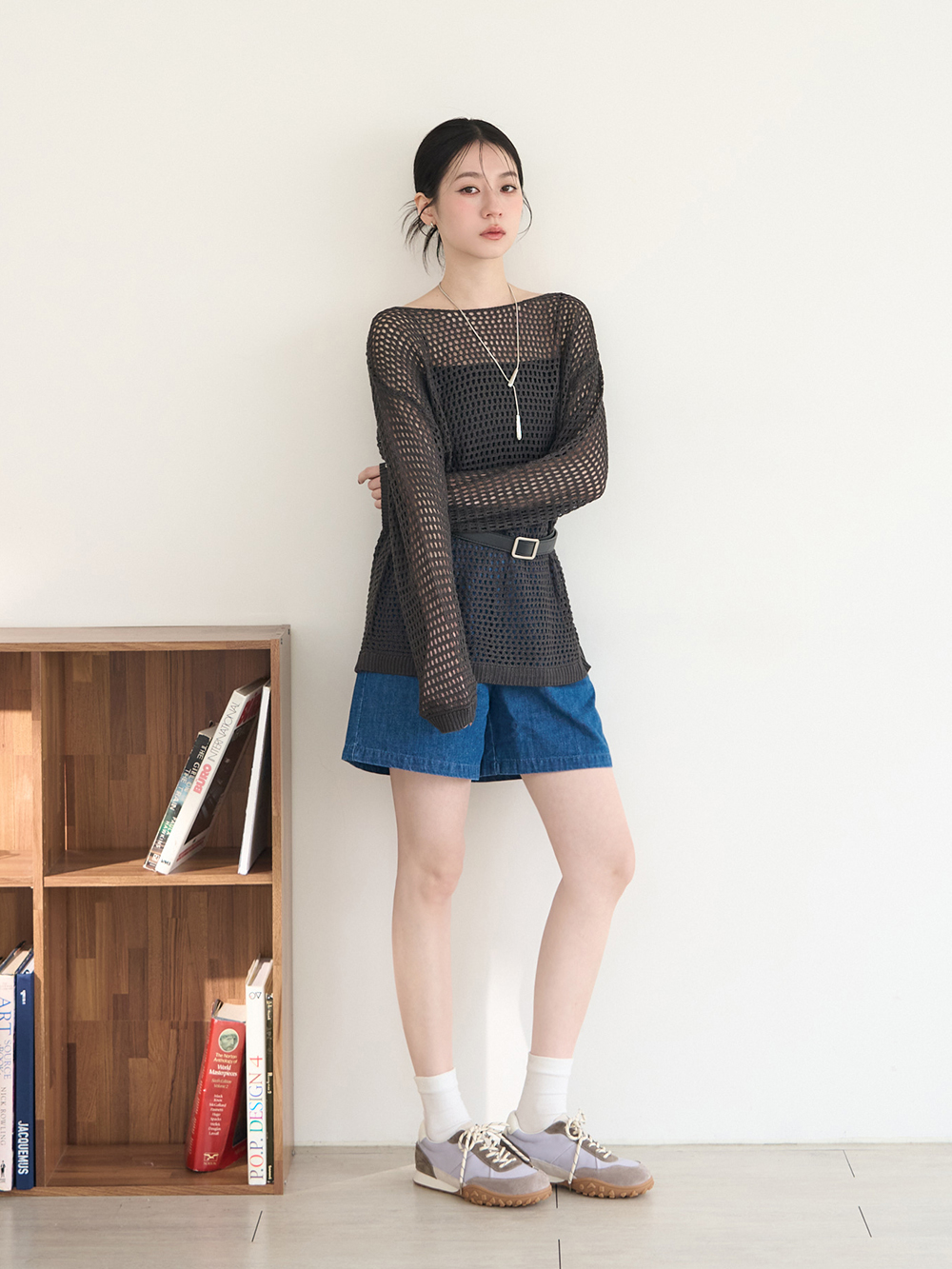 機能增高真皮阿甘休閒鞋 灰色