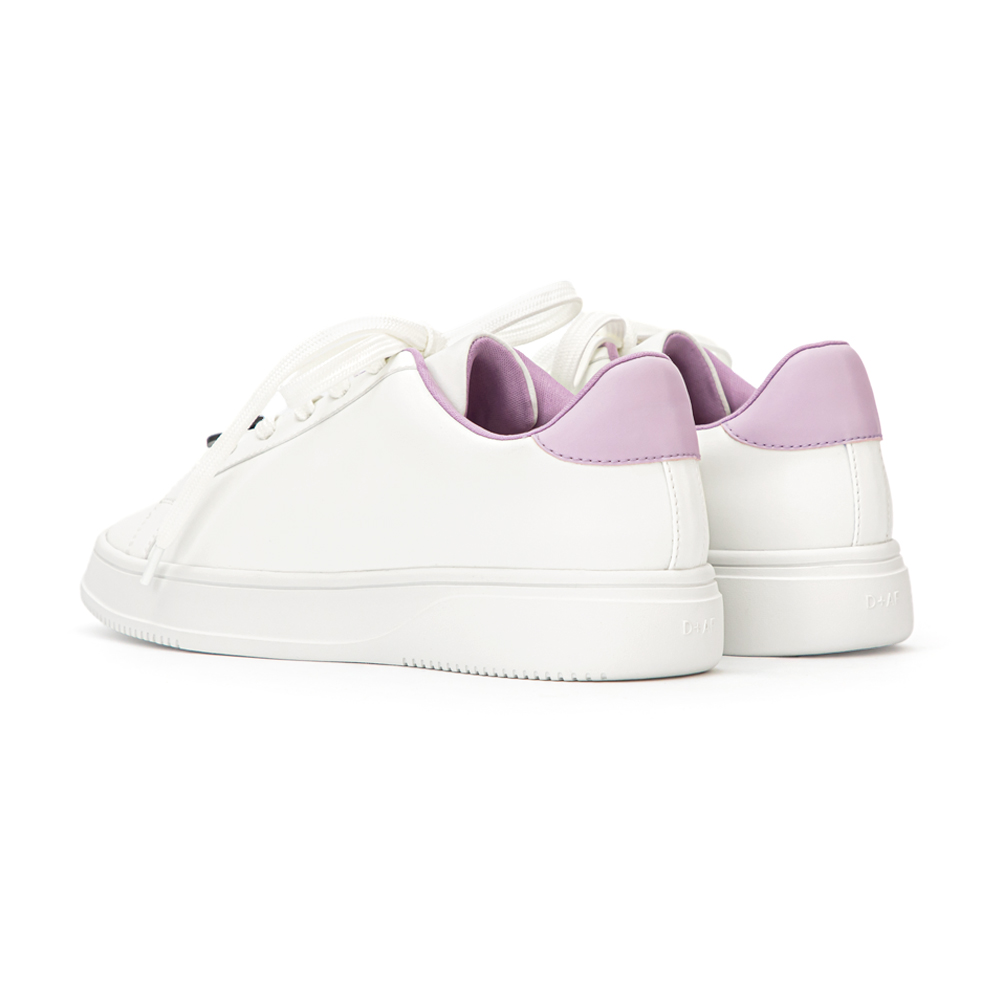 【Disney】牡蠣寶寶雙色鞋帶小白鞋 薰衣紫