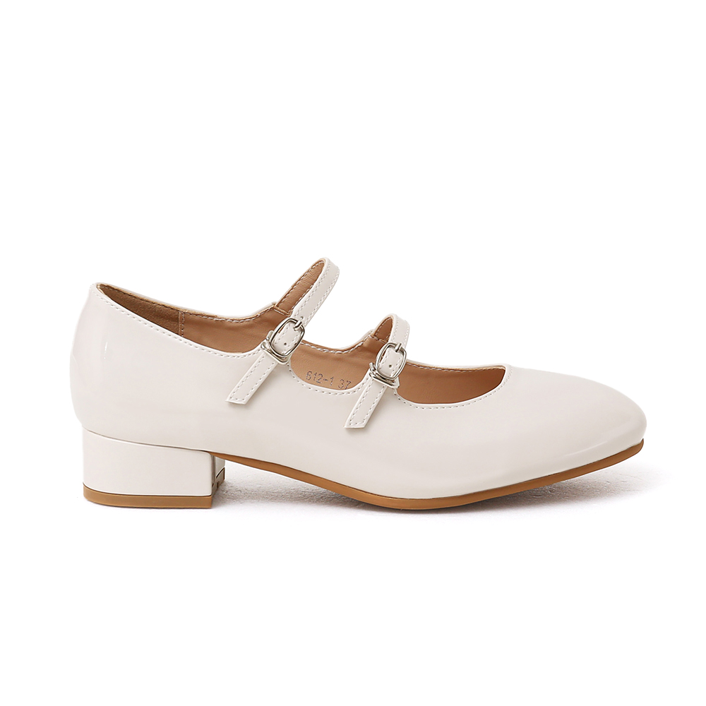 淘氣甜心．4D氣墊雙帶低跟瑪莉珍鞋 香草米