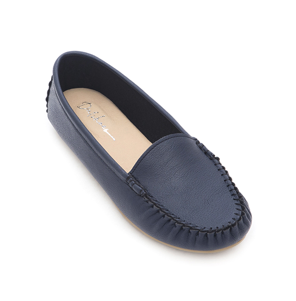 MIT Solid Moccasin Loafers Blue