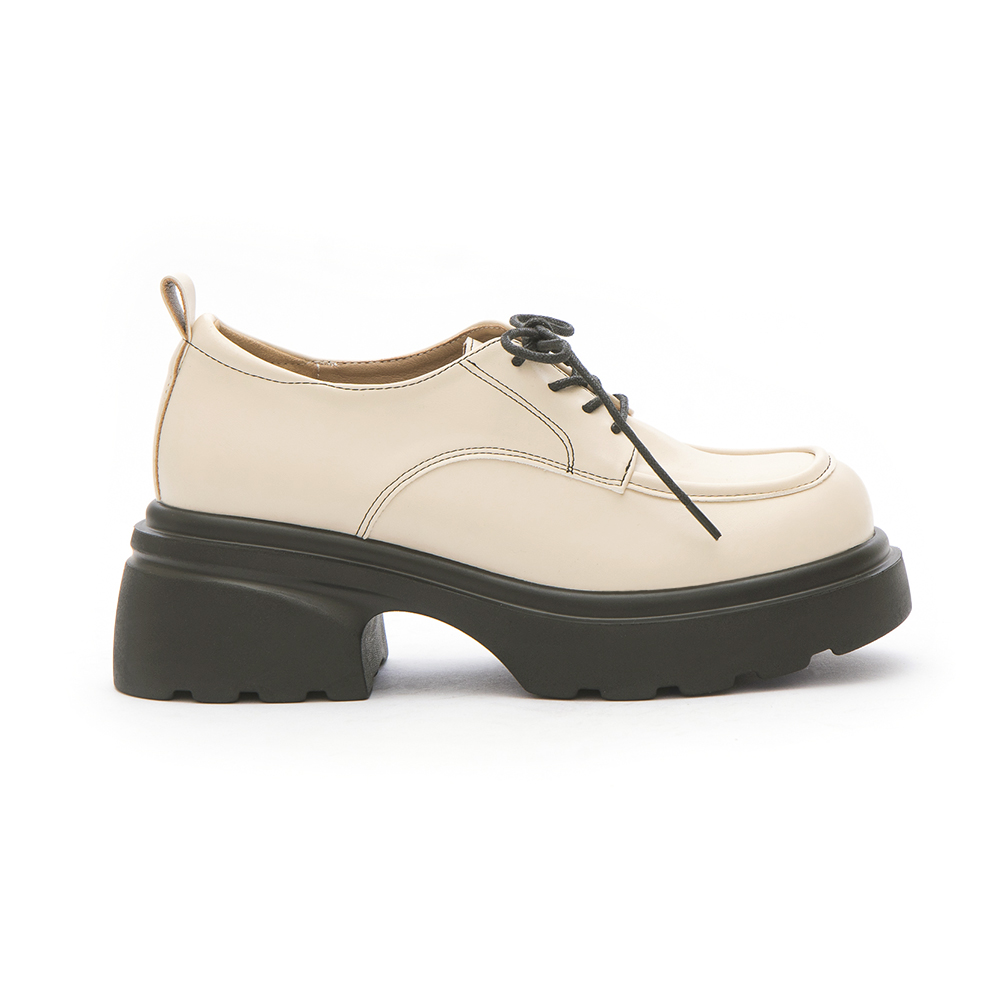 Lightweight Lace-Up Derby Shoes Beige