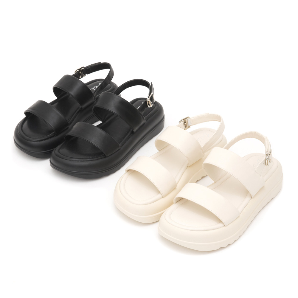 Lightweight One-Strap Sandals Black