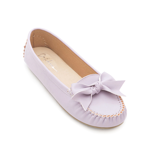 MIT Bow Moccasin Loafers Lavender