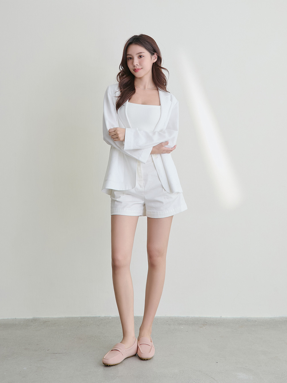 【3D零感雲織鞋】通勤款樂福豆豆鞋 裸膚粉