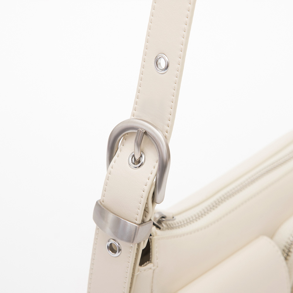 Multi-Pocket Crossbody Bag Silver