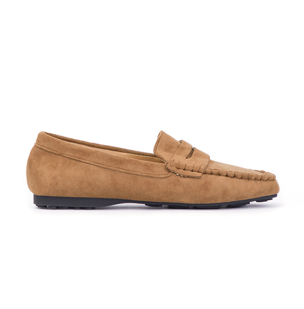 秋冬輕著4D氣墊豆豆底樂福鞋 深棕色