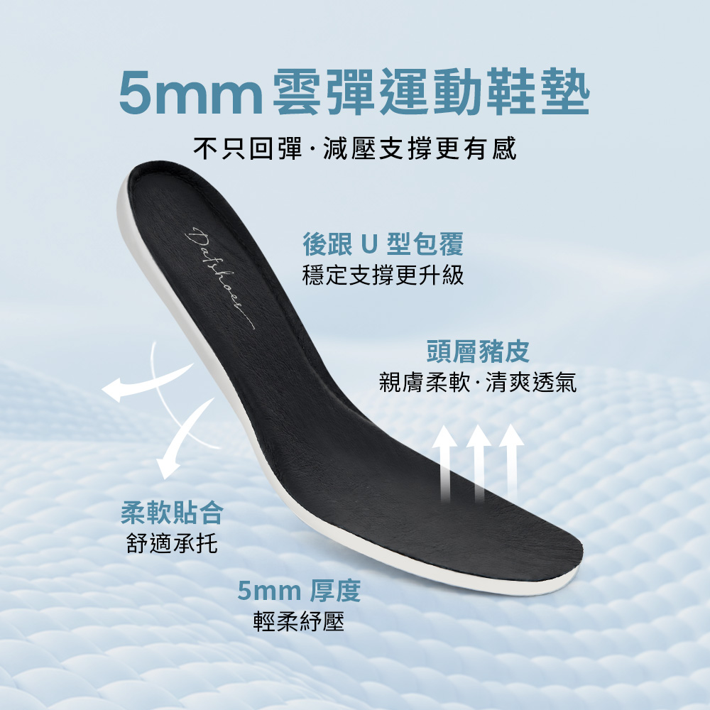 【真皮系列】品牌徽章運動鞋墊機能樂福鞋 黑色
