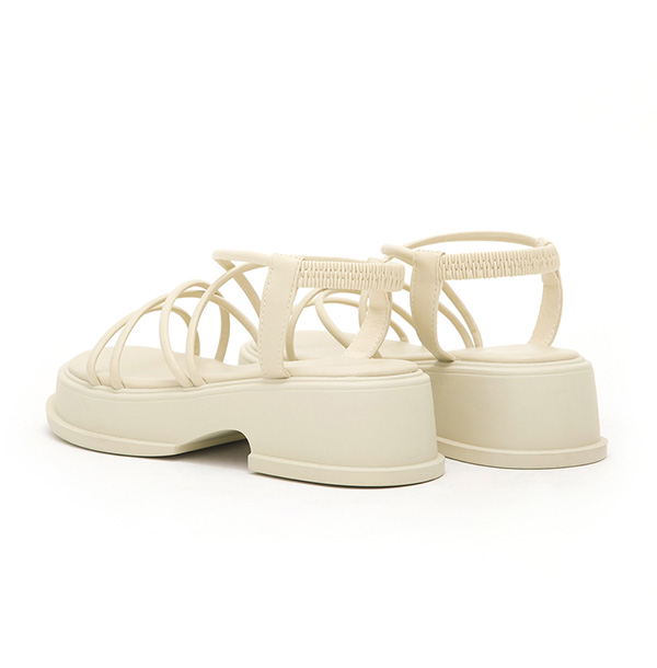 Cross Strap Thick Sole Sandals 米