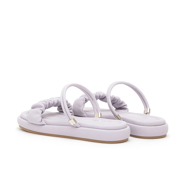 Comfy Ruched Two-Way Sandals Lavender