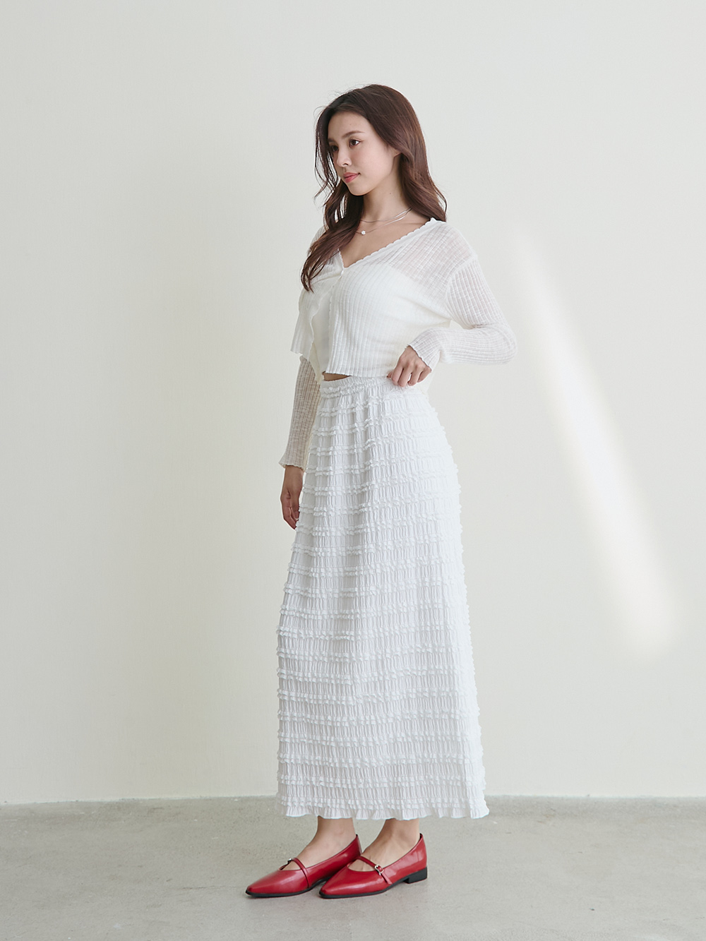 女爵尖頭平底瑪莉珍鞋 紅色