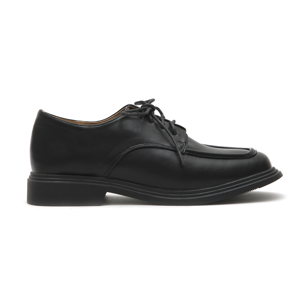 Soft Lace-Up Derby Shoes Black