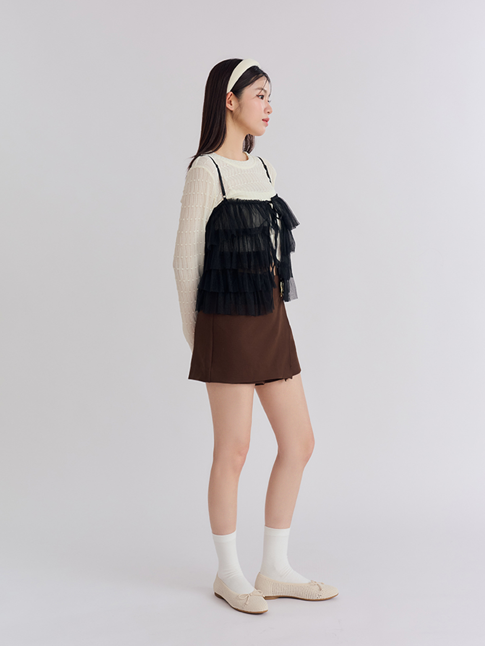 【3D零感雲織鞋】蝴蝶結圓頭芭蕾娃娃鞋 香草米