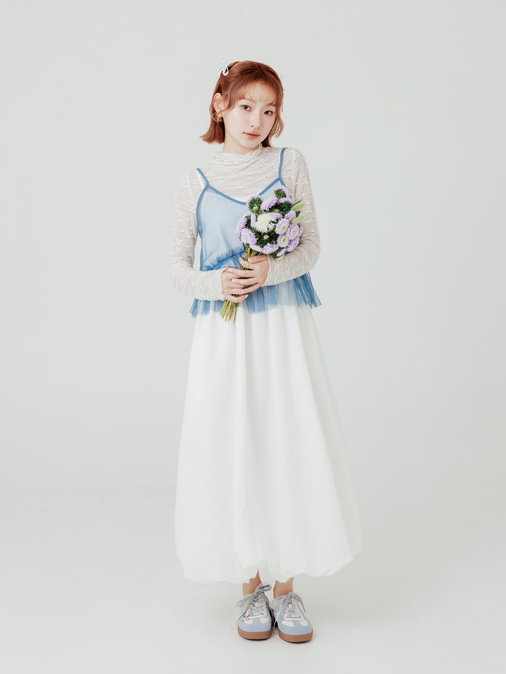 【Disney】牡蠣寶寶真皮德訓穆勒鞋 天空藍