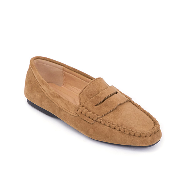 秋冬輕著4D氣墊豆豆底樂福鞋 深棕色