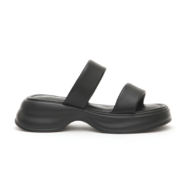 Airy Comfy Double-Strap Lightweight Sandals Black