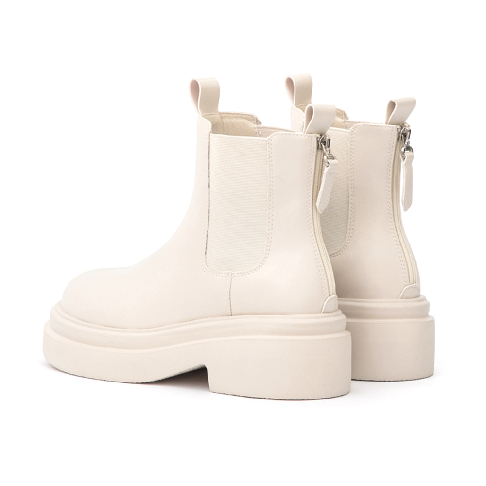 出道預告輕量切爾西短靴 米白色