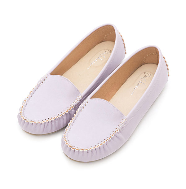 MIT Solid Moccasin Loafers Lavender