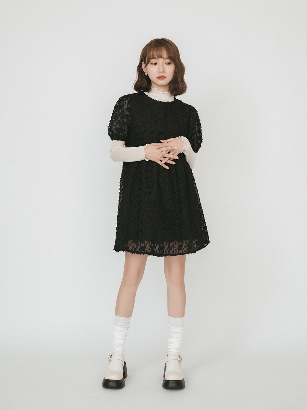 夢幻舞台．輕量加厚底銀釦瑪莉珍鞋 香草米