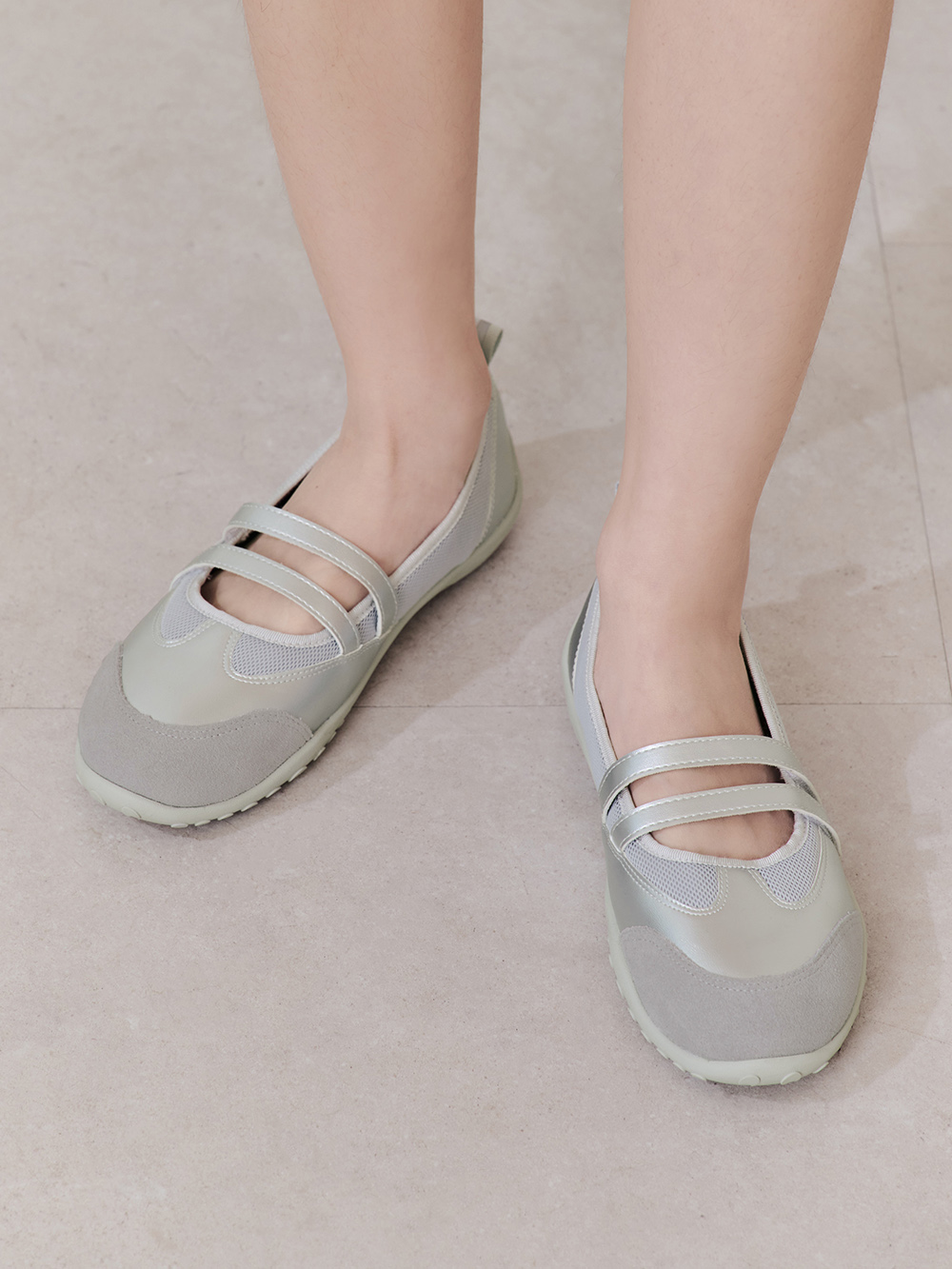 元氣女孩雙帶機能瑪莉珍鞋 銀