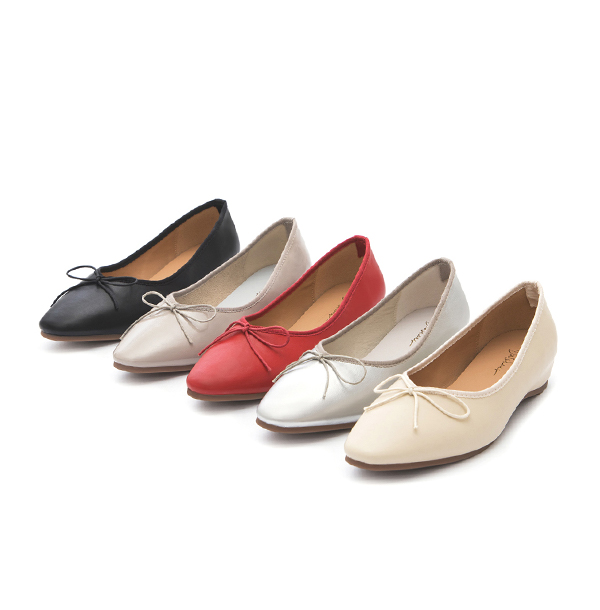 Classic Bow Ballet Flats 紅