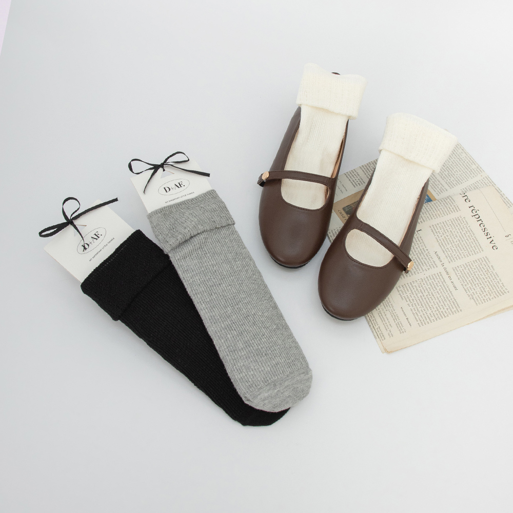 長絨棉奶油雲朵中筒襪 白色