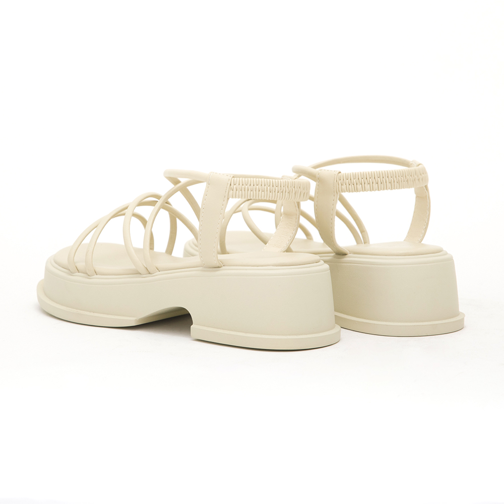 Cross Strap Thick Sole Sandals 米