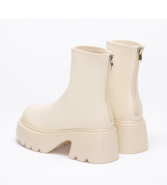 Lightweight Slimming Ankle Boots Vanilla