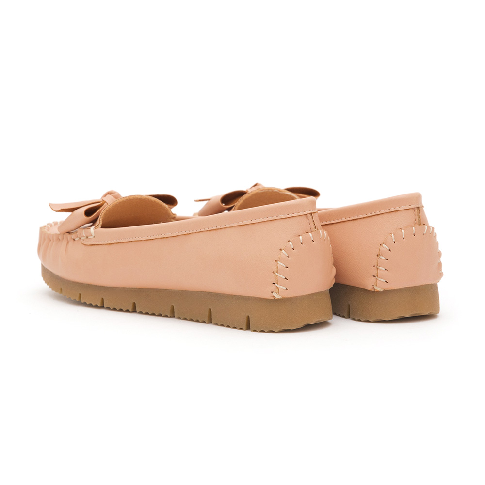 MIT Bow Platform Moccasins Pink