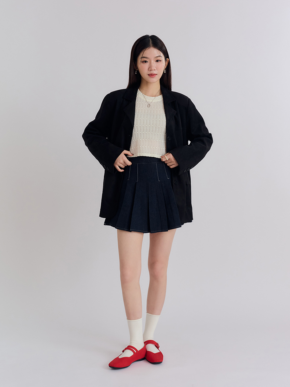 【3D零感雲織鞋】雙帶方頭瑪莉珍鞋 熱戀紅