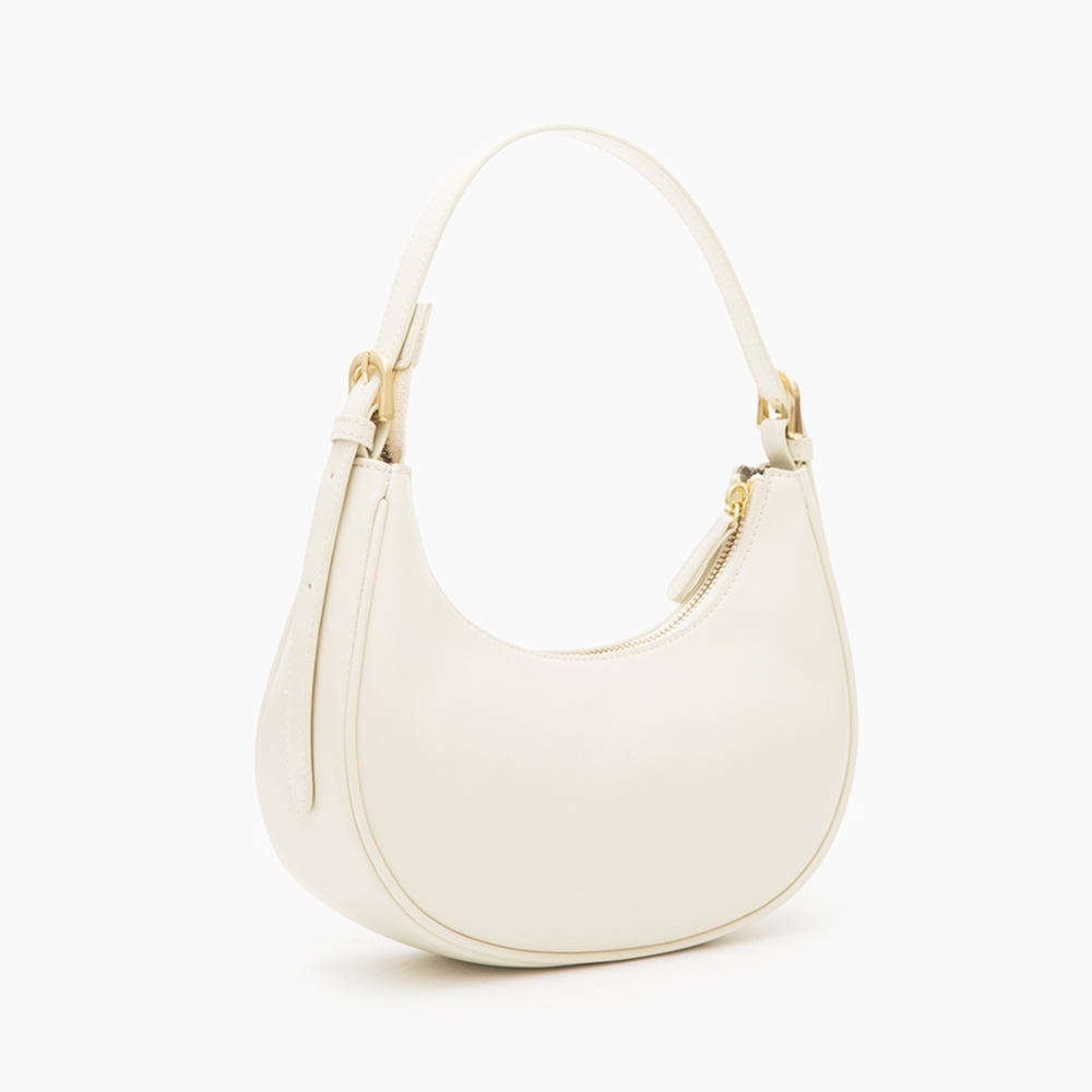 Two-Way Half-Moon Bag Beige