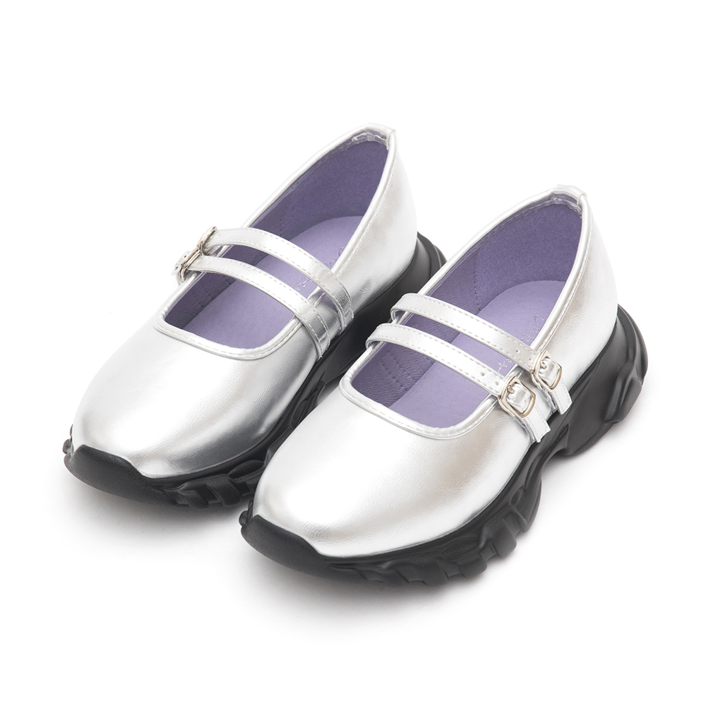 Mary Jane Functional Ballet Flats Silver