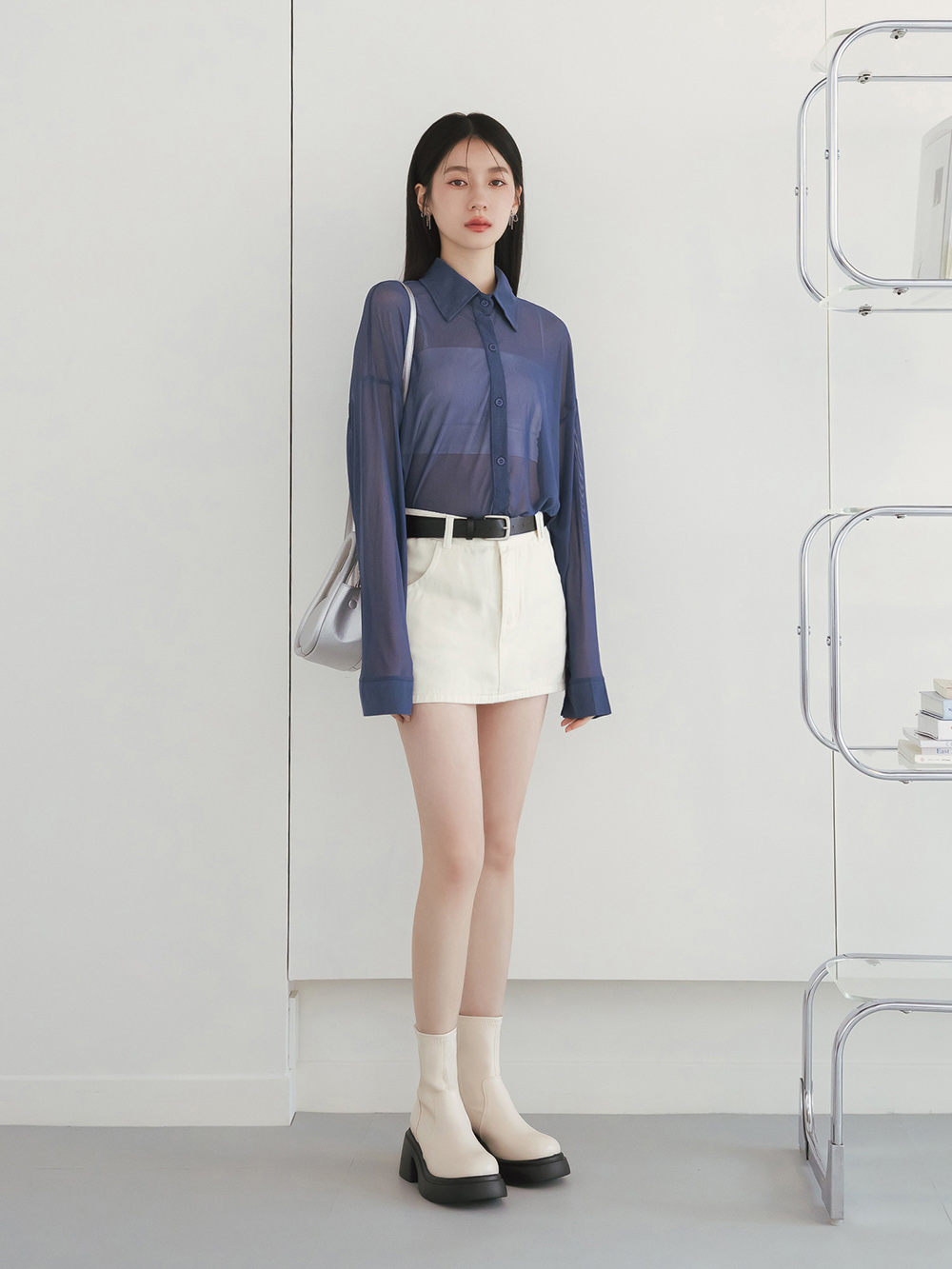 美腿濾鏡．輕量加厚底瘦瘦短靴 香草米