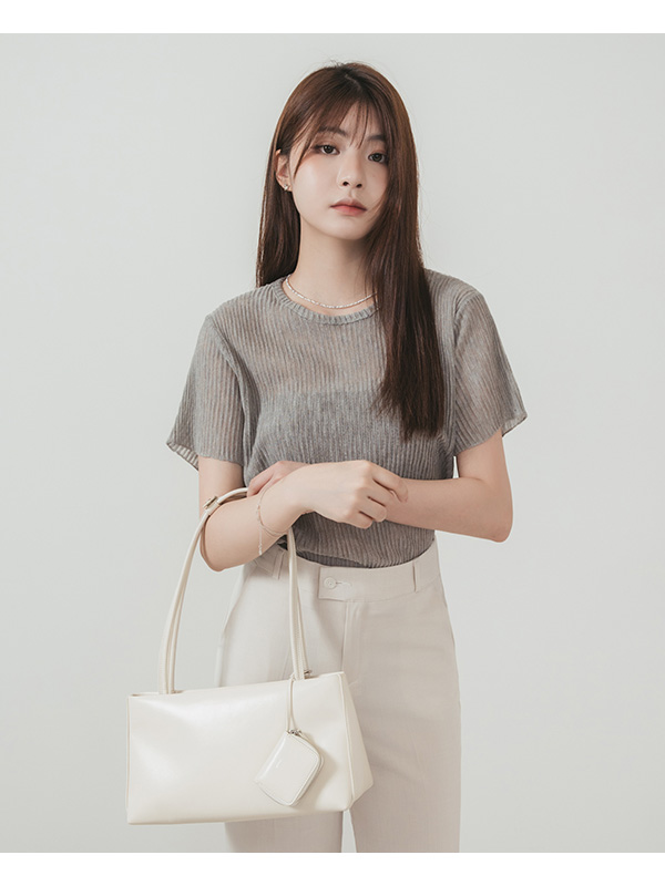 Minimalism Shoulder Bag Beige