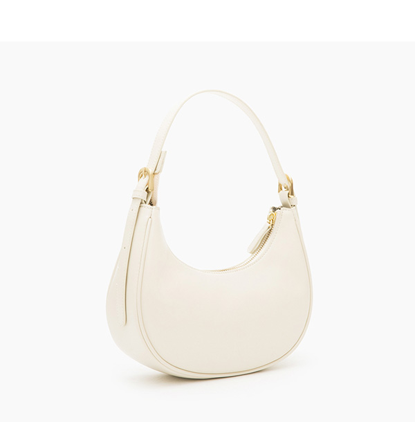 Two-Way Half-Moon Bag Beige