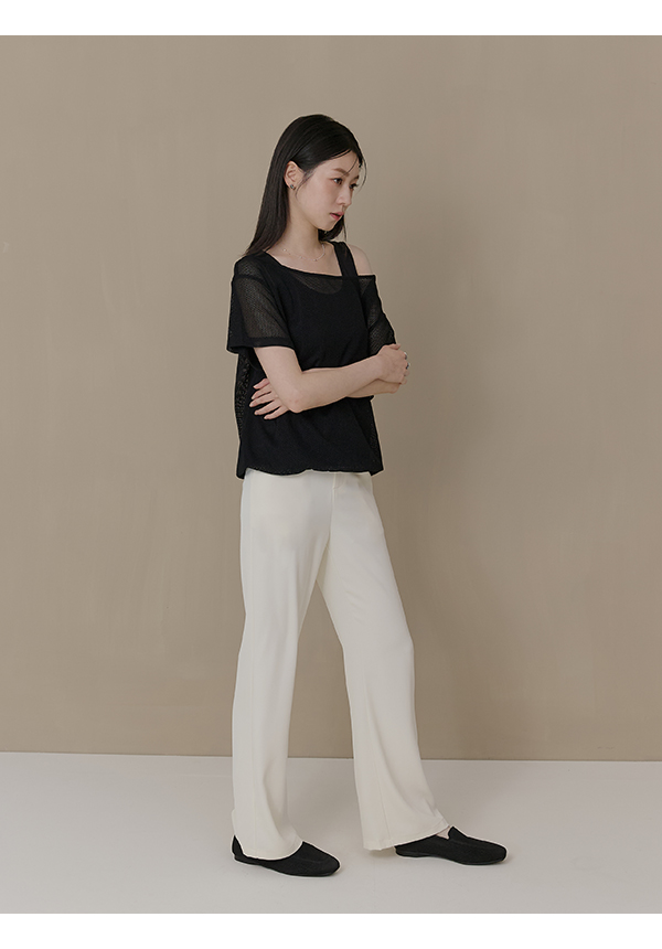 【3D零感雲織鞋】素面方頭樂福鞋 午夜黑