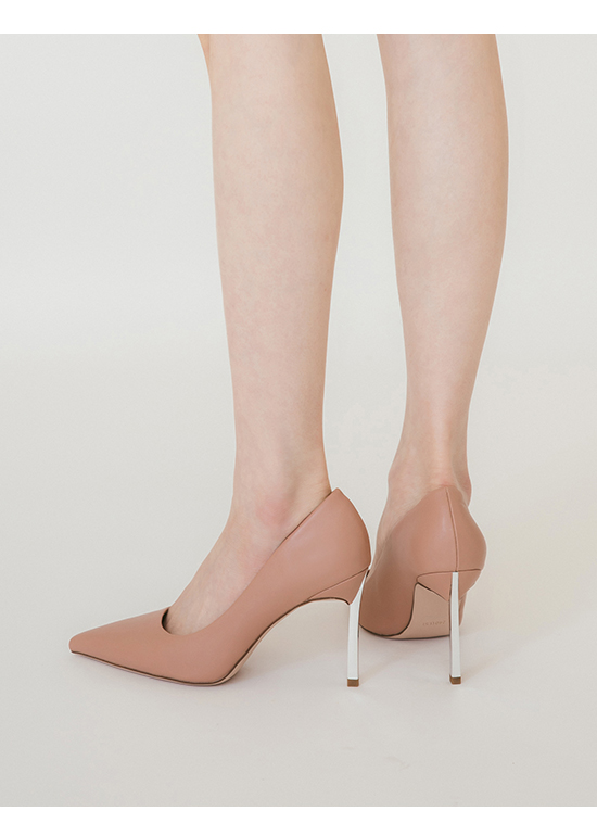 Plain Pointed Toe 9cm High-Heels Pink